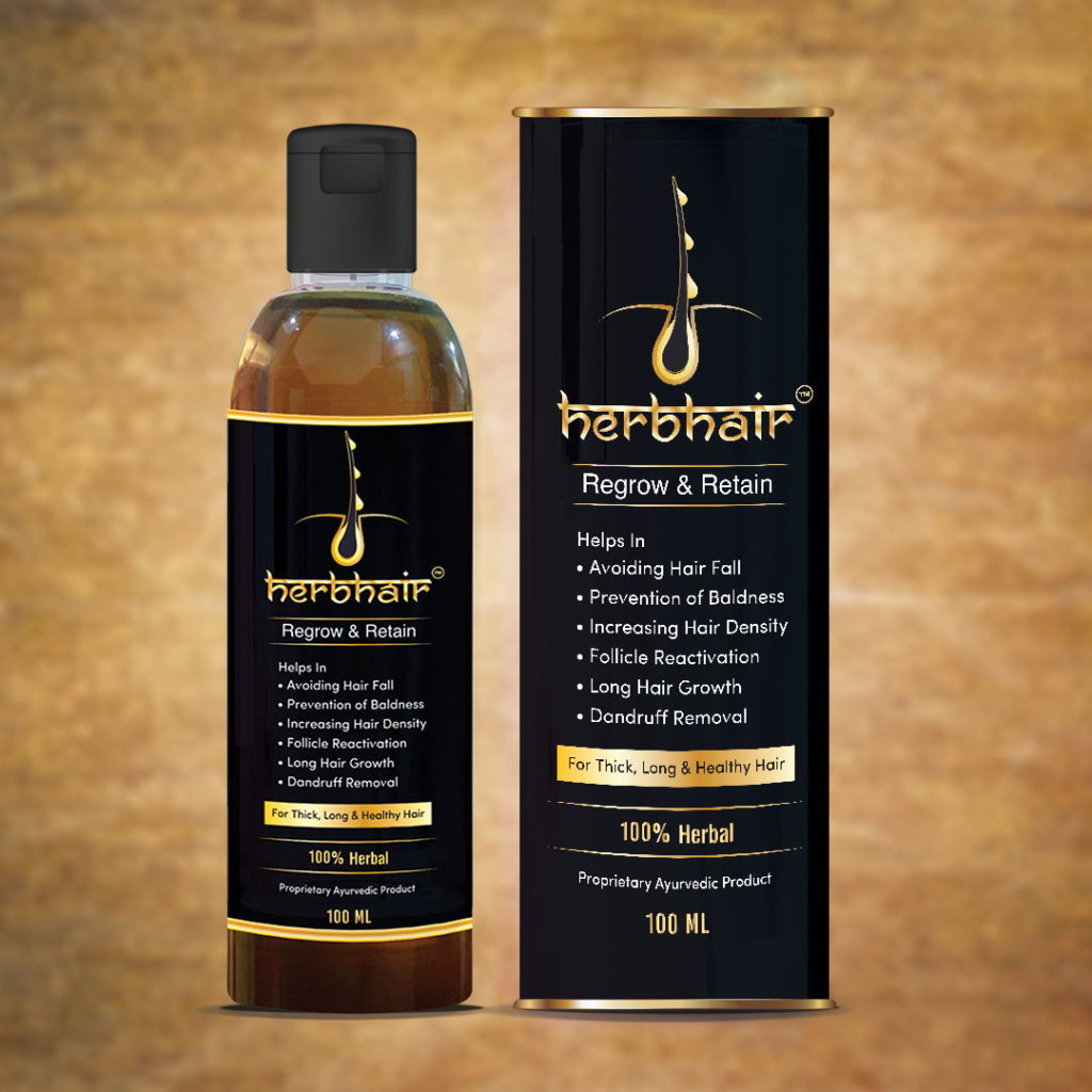 Herbal Hair oil for Regrowth and Retain of hair naturally HerbHair